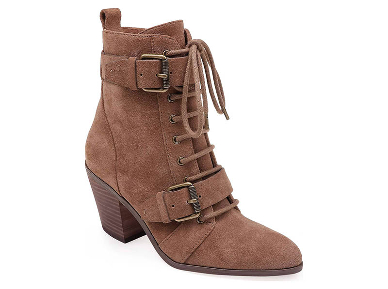 Splendid Carleton Lace Up Bootie in Light Brown Suede $198.95