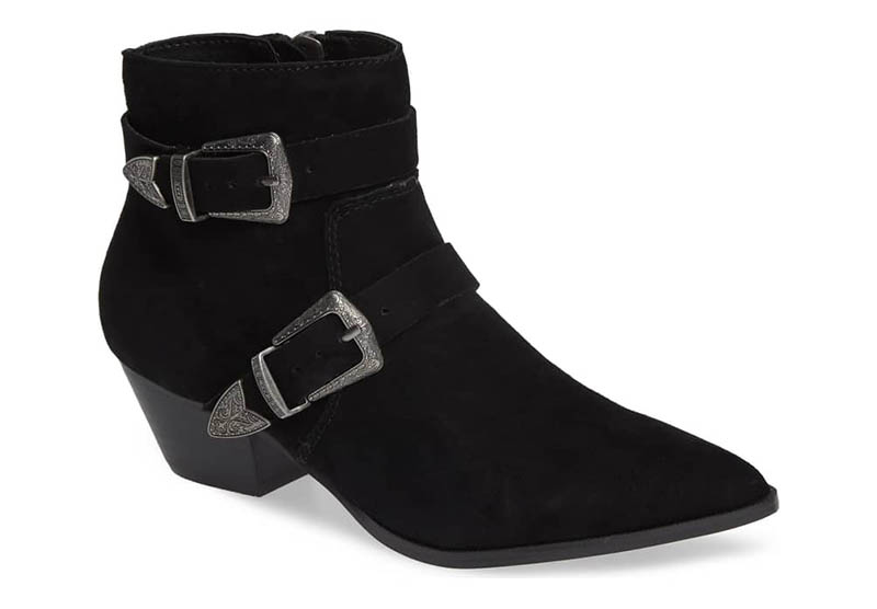 Steve Madden Cuff Buckle Strap Bootie in Black $129.95