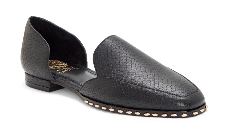 Vince Camuto Rendolen d'Orsay Flat in Black Snake $63.74 (previously $110)