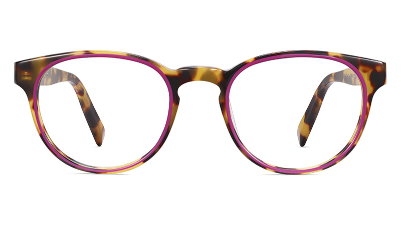 Warby Parker Percey Glasses in Cider Tortoise with Fuchsia $145