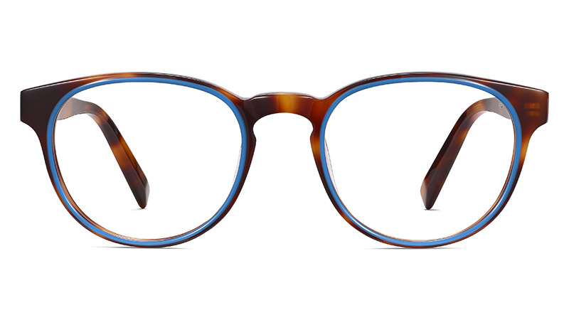 Warby Parker Percey Glasses in Oak Barrel and Cerulean $145