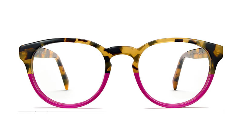 Warby Parker Percey Holiday Glasses in Fuchsia Tortoise Fade $95