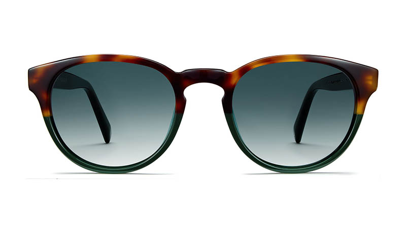 Warby Parker Percey Holiday Sunglasses in Evergreen Tortoise Fade with Green Gradient Lenses $95