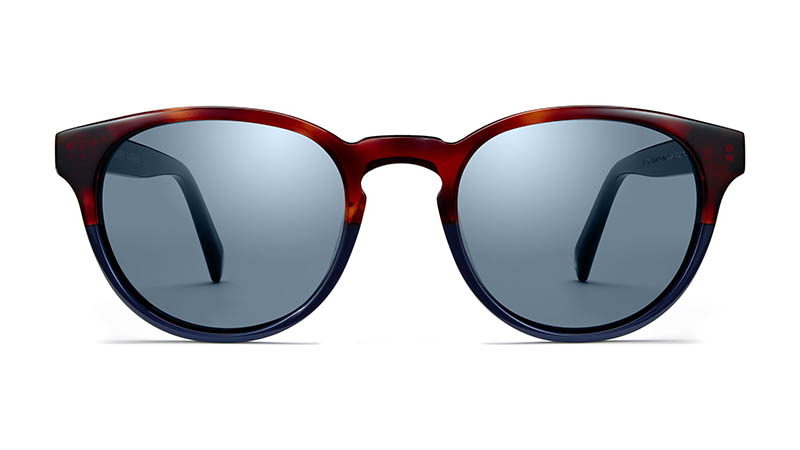 Warby Parker Percey Holiday Sunglasses in Midnight Tortoise Fade with Green Gradient Lenses $95