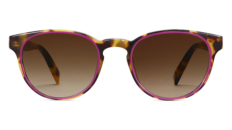 Warby Parker Percey Sunglasses in Cider Tortoise with Fuchsia $145