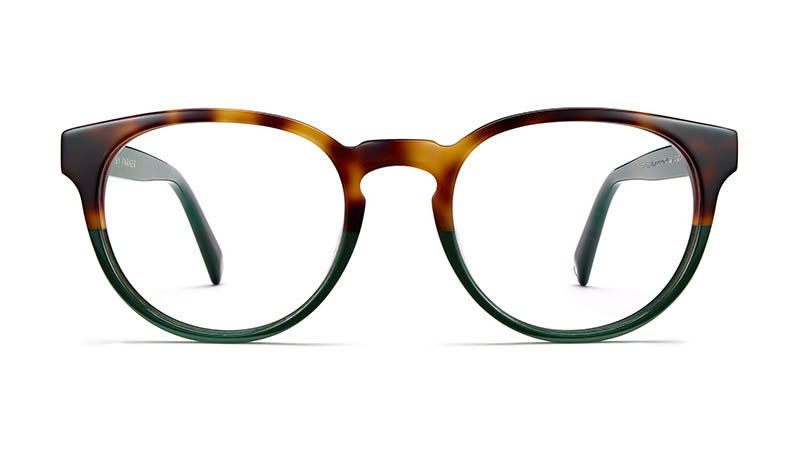 Warby Parker Percey Wide Holiday Glasses in Evergreen Tortoise Fade $95