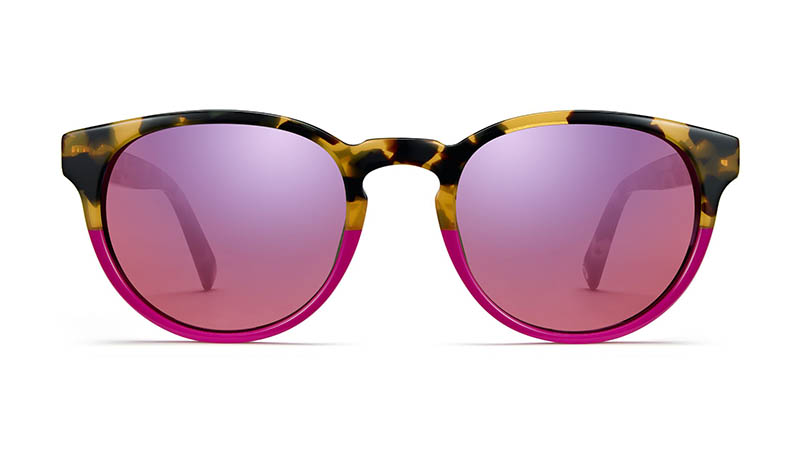 Warby Parker Percey Wide Holiday Sunglasses in Fuchsia Tortoise Fade $95