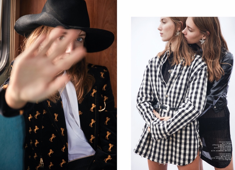 Amalie & Cecilie Moosgaard Wear Western Styles in Marie Claire Turkey