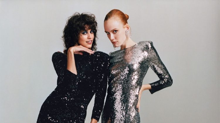 Mica Arganaraz and Kiki Willems star in Zara Dress Time lookbook