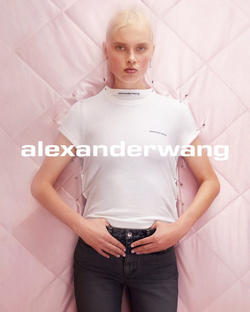 Une Jonynaite fronts Alexander Wang Collection 1 Drop 2 campaign