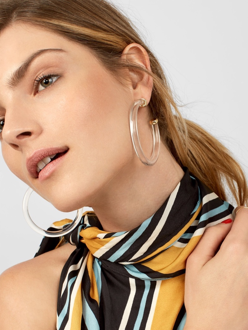 BaubleBar Leia Lucite Hoop Earrings