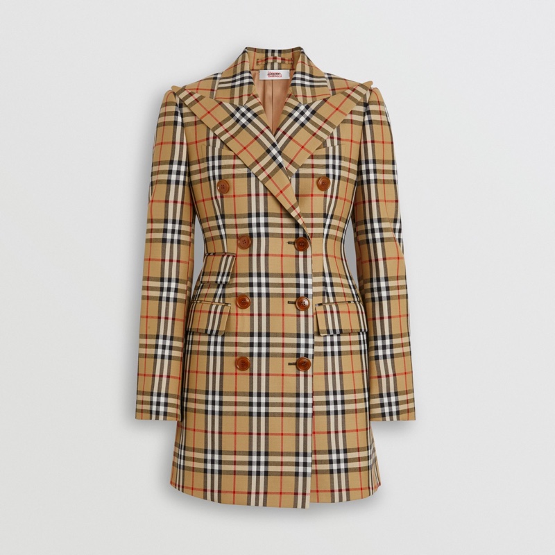 Burberry Vivienne Westwood Vintage Check Wool Double-Breasted Jacket $1,590