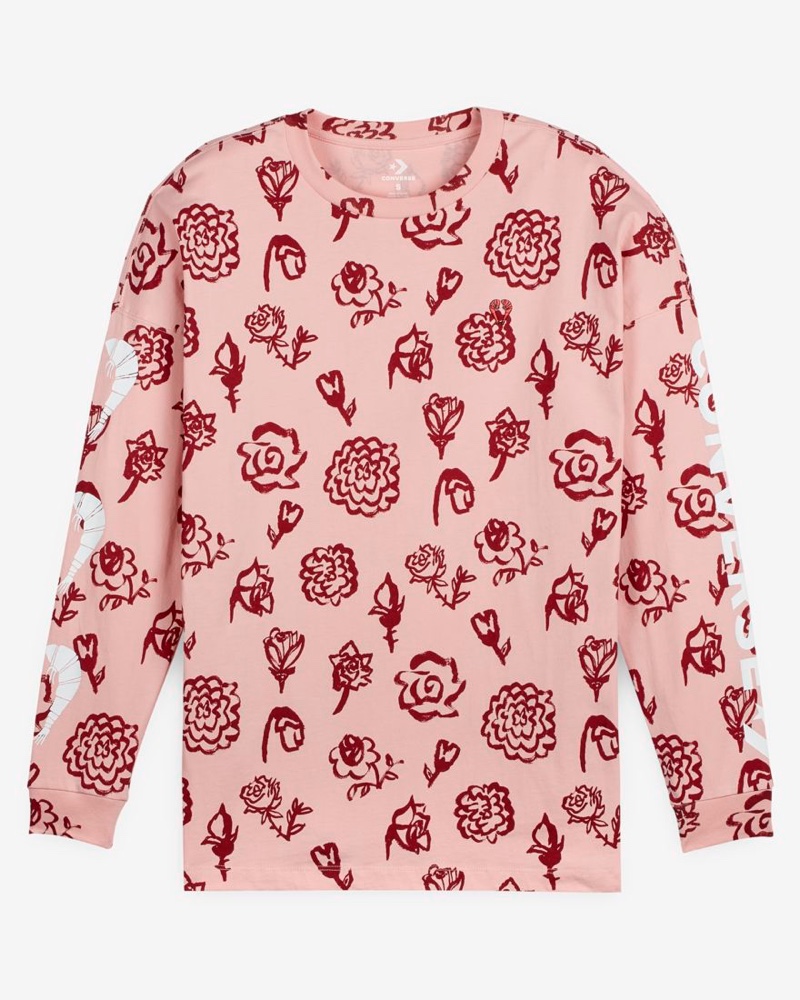 Converse x Shrimps Floral Long Sleeve T-Shirt $45