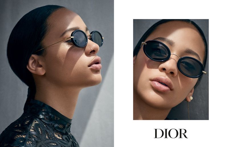 Model Selena Forrest appears in Dior Eyewear cruise 2019 campaign