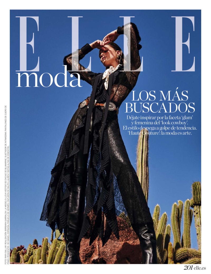 Elena Melnik Takes On the Western Trend for ELLE Spain