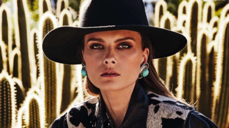 Elena Melnik Takes On the Western Trend for ELLE Spain