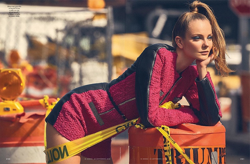 Eniko Mihalik Gets Glam in the City for Io Donna