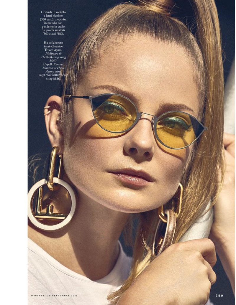 Eniko Mihalik Gets Glam in the City for Io Donna