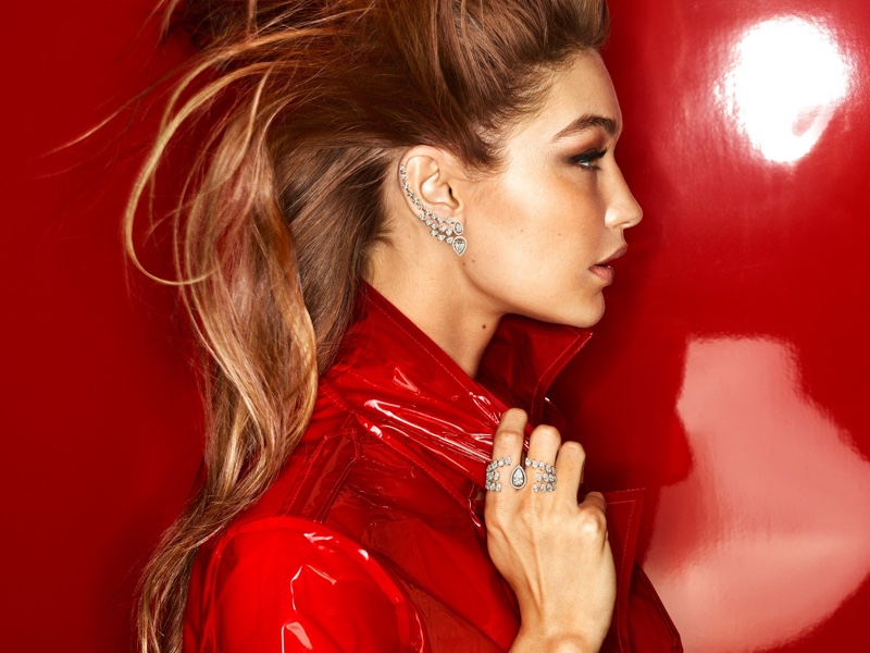 Supermodel Gigi Hadid wears bold gems in Messika jewelry campaign