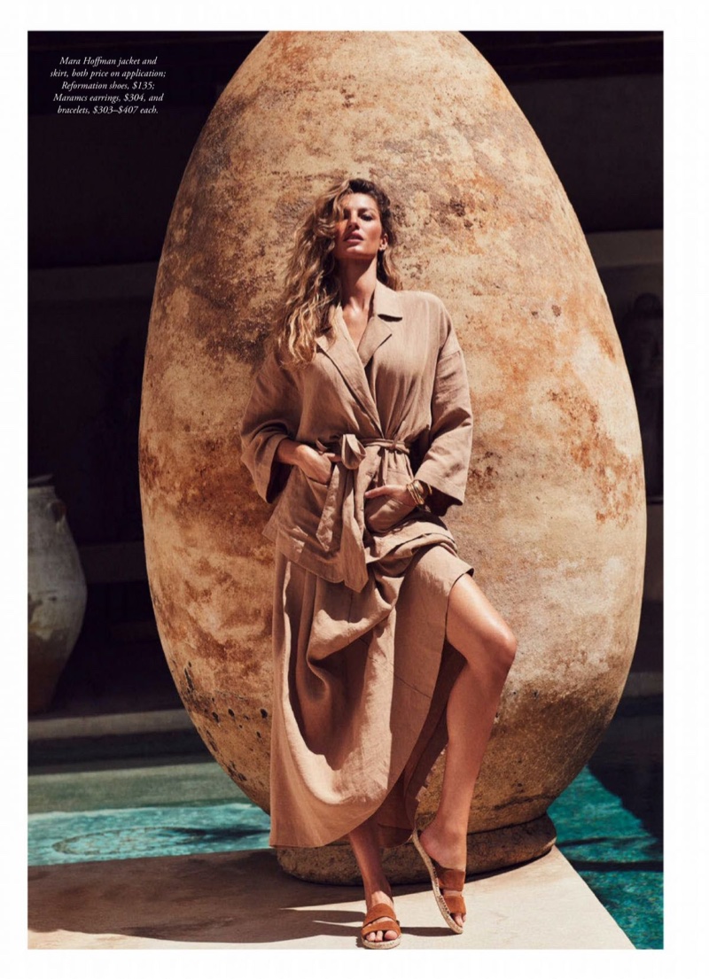 Gisele Bundchen Poses in Relaxed Styles for Harper's Bazaar Australia