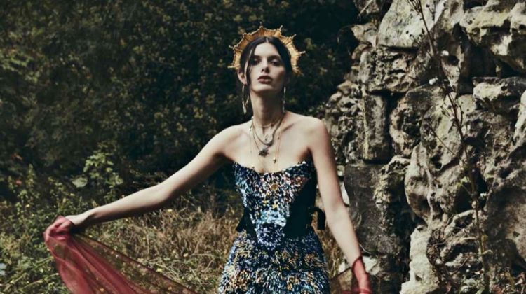 Giulia Manini Models Romantic Dresses for How To Spend It
