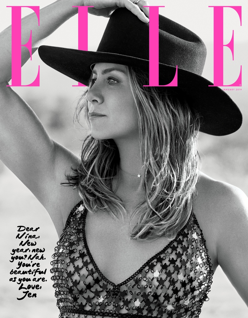 Actress Jennifer Aniston on ELLE US January 2019 Cover