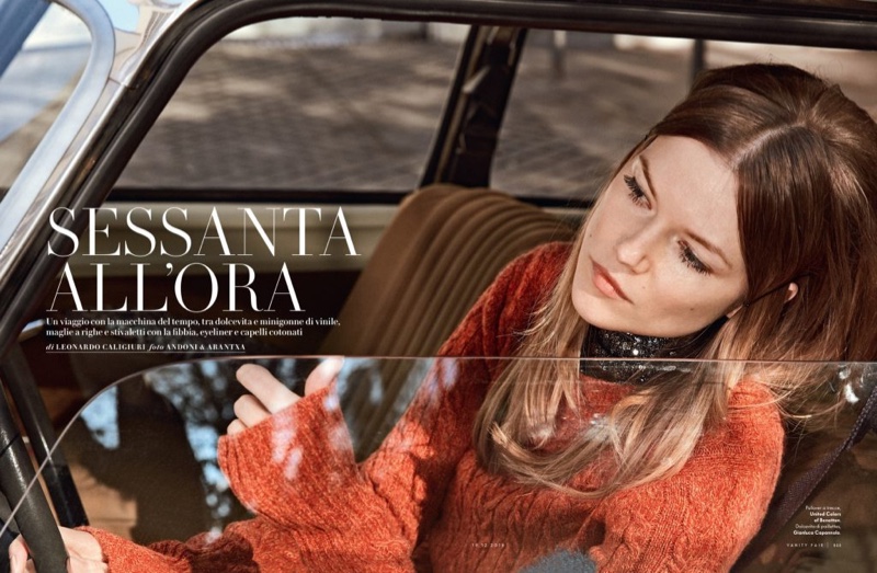 Kasia Struss Embraces 1960's Mod Style for Vanity Fair Italy