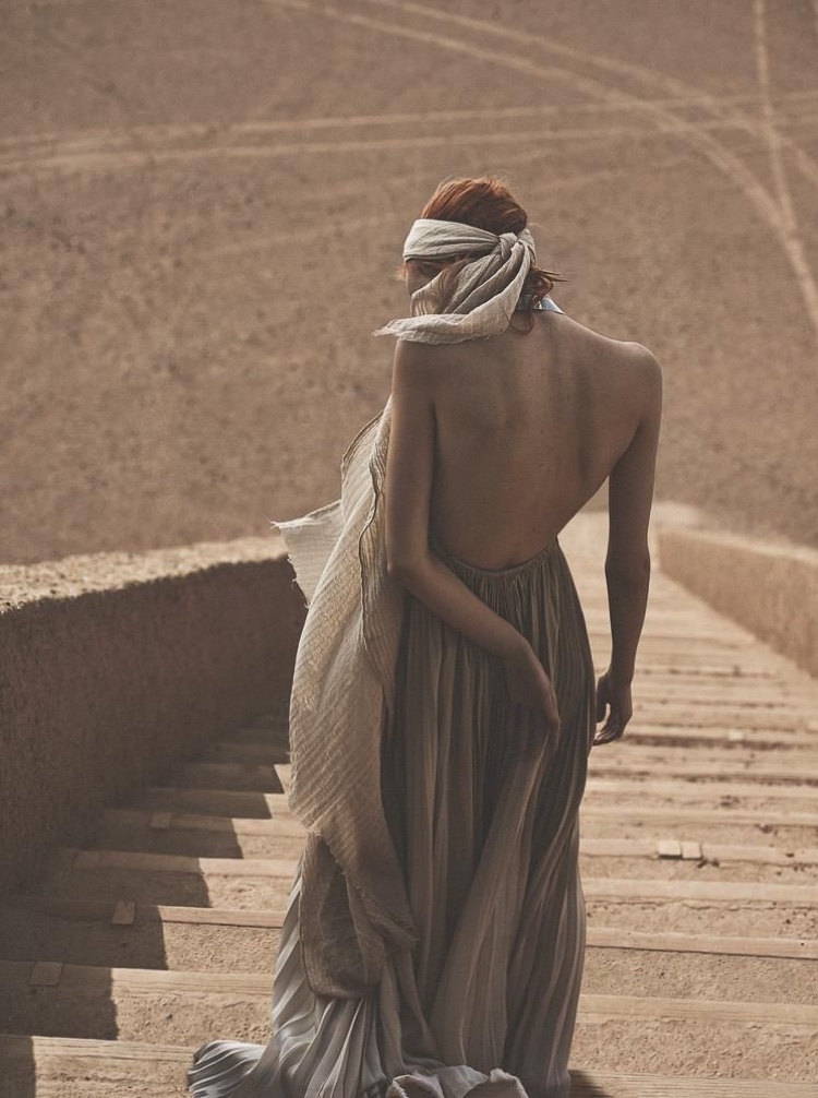 Kiki Willems Models Couture in Morocco for WSJ. Magazine