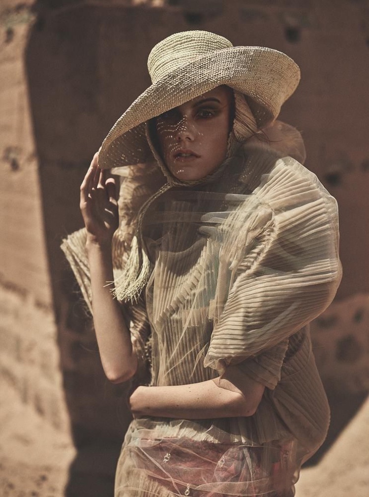 Kiki Willems Models Couture in Morocco for WSJ. Magazine