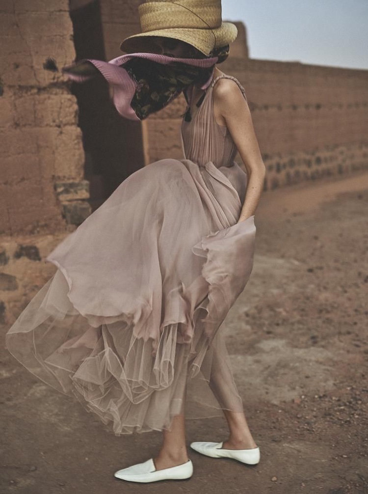 Kiki Willems Models Couture in Morocco for WSJ. Magazine