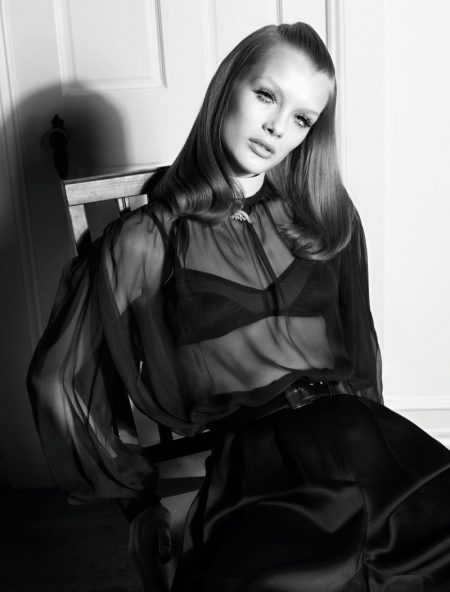 Kris Grikaite Looks Elegant in Black & White for CR Fashion Book Kris Grikaite Looks Elegant in Black & White for CR Fashion Book