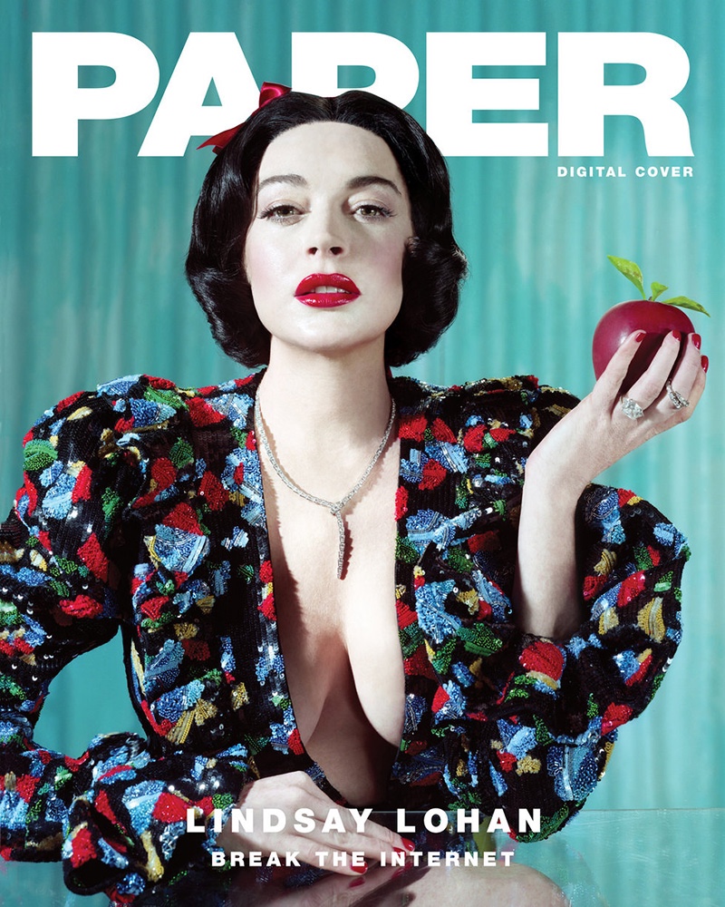 Lindsay Lohan on Paper Magazine Digital Cover