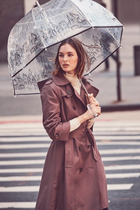 Laura Love Wears Sleek Outerwear in London Fog Fall '18 Campaign