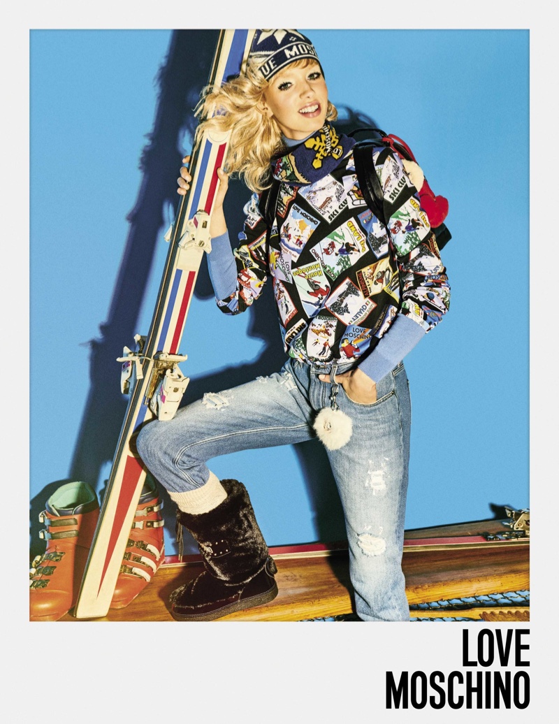 Jessie Bloemendaal stars in LOVE Moschino fall-winter 2018 campaign