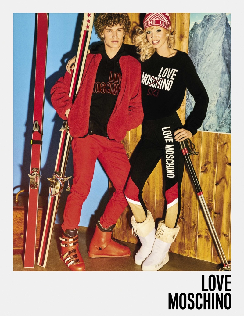 Jessie Bloemendaal and Timo Baumann front LOVE Moschino fall-winter 2018 campaign