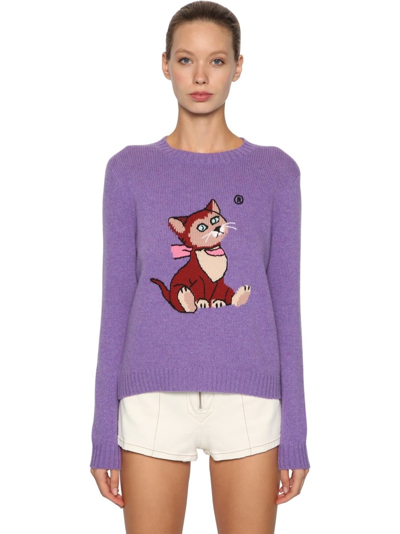 Miu Miu Dinah Intarsia Wool Sweater $1,295