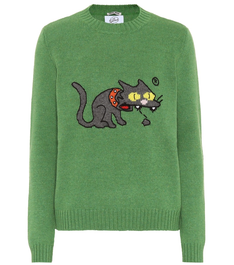 Miu Miu Snowball II Intarsia Wool Sweater $1,295