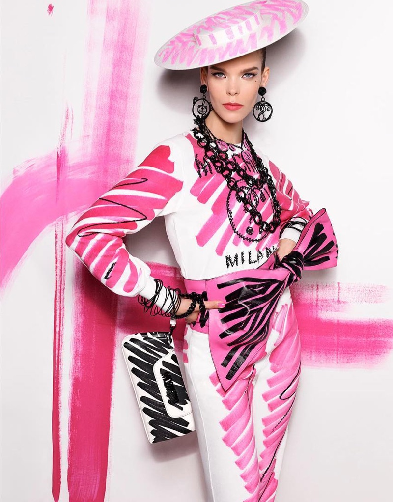 Meghan Collison appears in Moschino spring-summer 2019 campaign