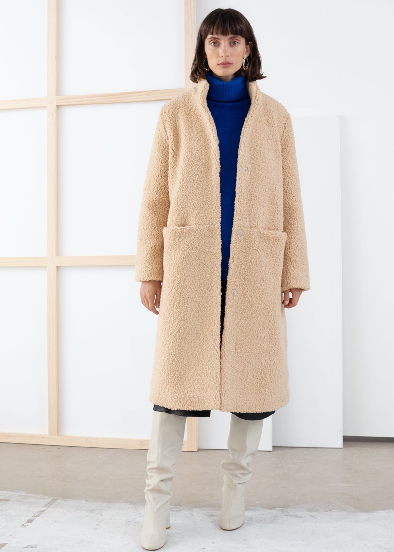 & Other Stories Faux Shearling Teddy Coat $89 (previously $179)