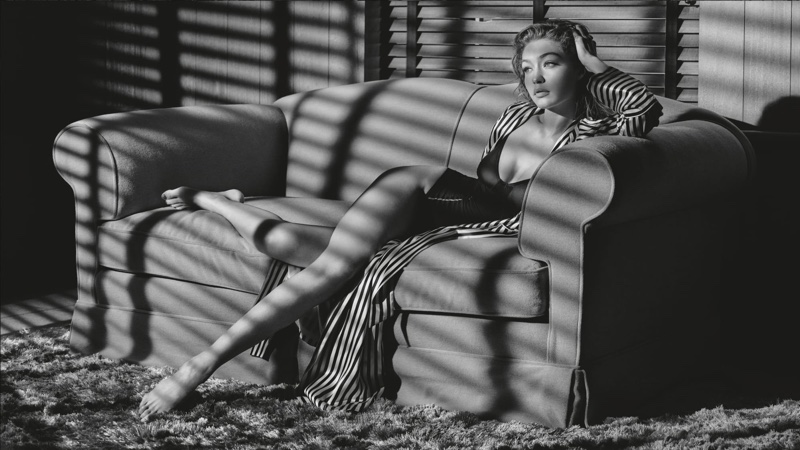 Model Gigi Hadid fronts Pirelli 2019 calendar. Photo: Albert Watson