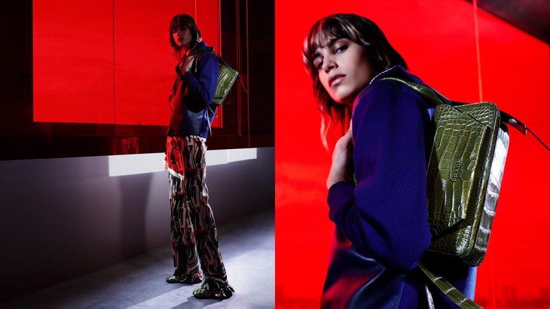 Mica Argañaraz stars in Prada Augmented Sunset resort 2019 campaign