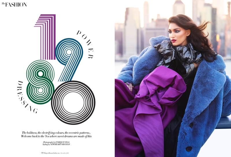 Pritika Swarup Wears Glam 80's Style for Harper's Bazaar Arabia