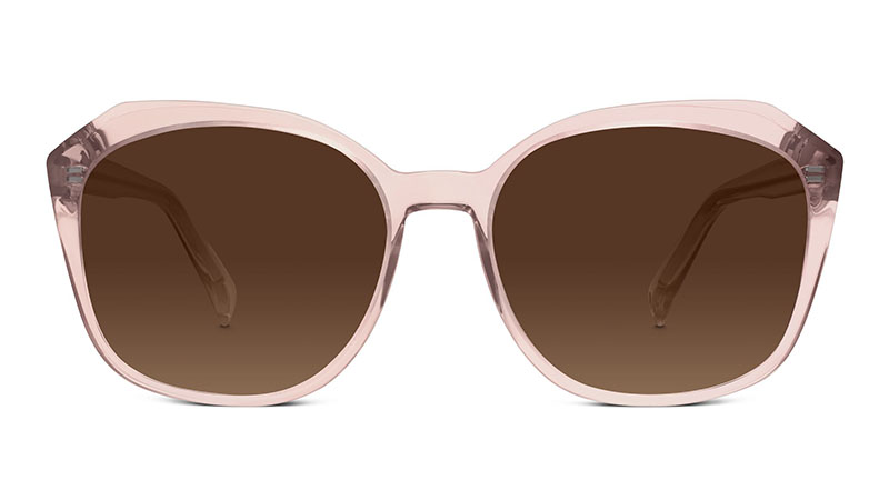 Warby Parker Nancy Sunglasses in Rose Crystal with Brown Gradient Lenses $95