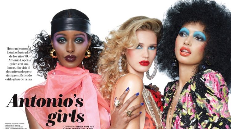 Wendy Hope Captures 70’s Beauty Trends for Glamour Mexico