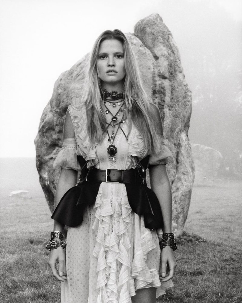 Lara Stone fronts Alexander McQueen spring-summer 2019 campaign