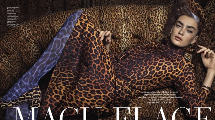 Alisha Nesvat Poses in Wild Patterns for Vanity Fair Italy