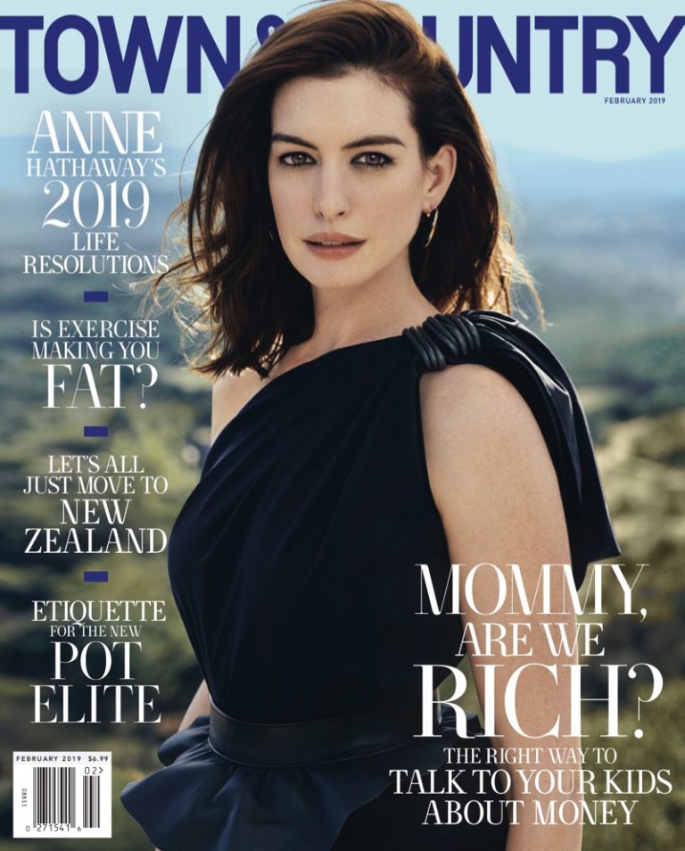 Anne Hathaway Town & Country 2019 Cover Photoshoot
