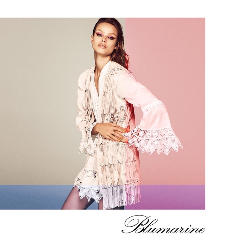 Blumarine features fringe and lace in spring-summer 2019 campaign