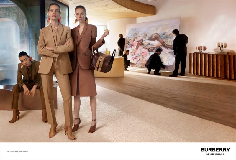 Sora Choi, Natalia Vodianova and Rianne van Rompaey appear in Burberry spring-summer 2019 campaign