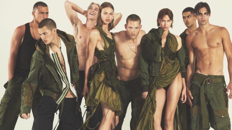 Models pose for DSquared2 spring-summer 2019 campaign